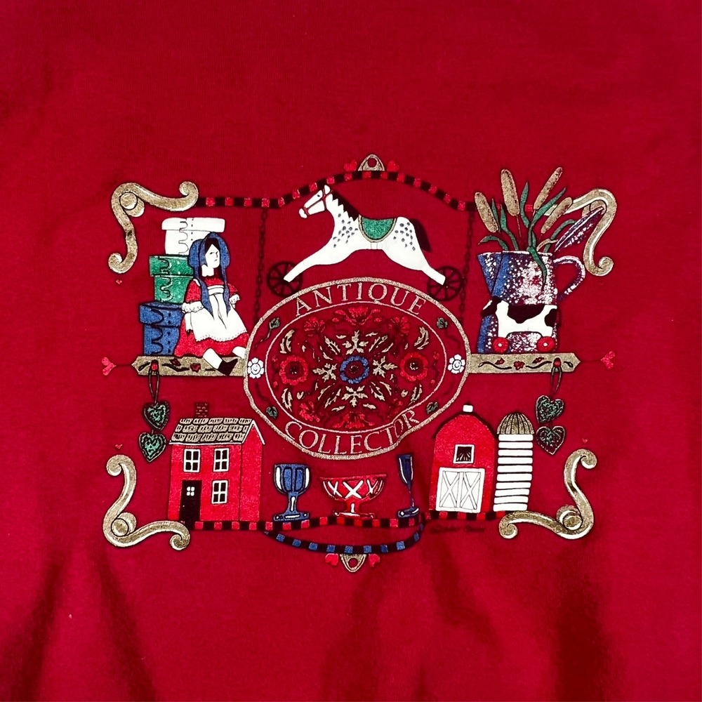Vintage Gopher Sweatshirt Red Antique Collector 90s Graphic Crewneck Adult M USA - Picture 3 of 14